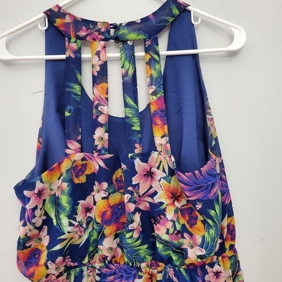 G:21 women flowy dress floral pattern size Large Asymmetrical Dress L - Picture 8 of 13